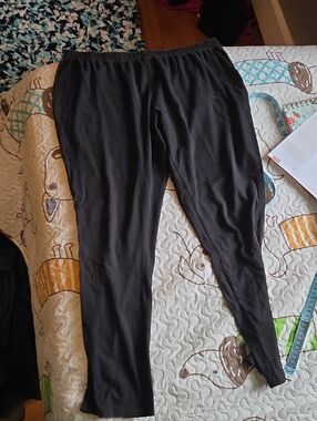 Faded Glory Black Cotton Blend Leggings
